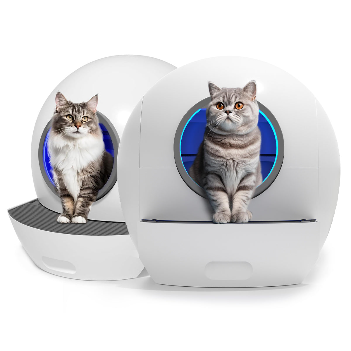 Els Pet Spaceship Self Cleaning Litter Box Double Bundle